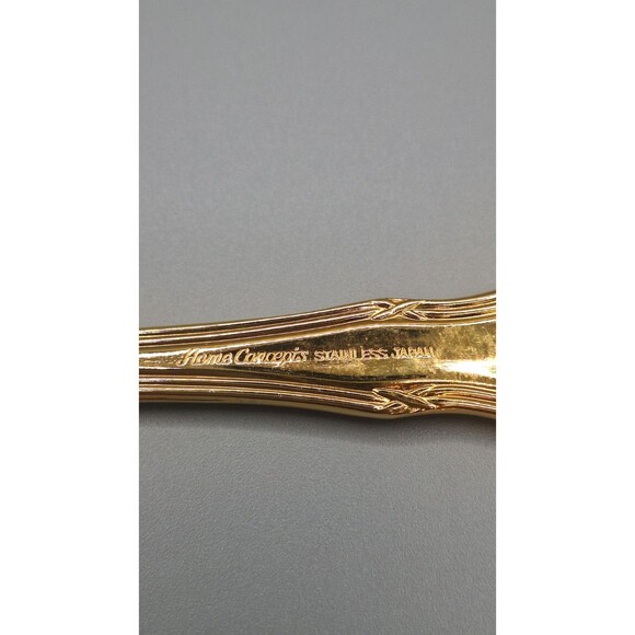 Hostess Set Of 3 Golden Milan By Home Concepts Ladel, Fork, Spoon - Picture 7 of 11